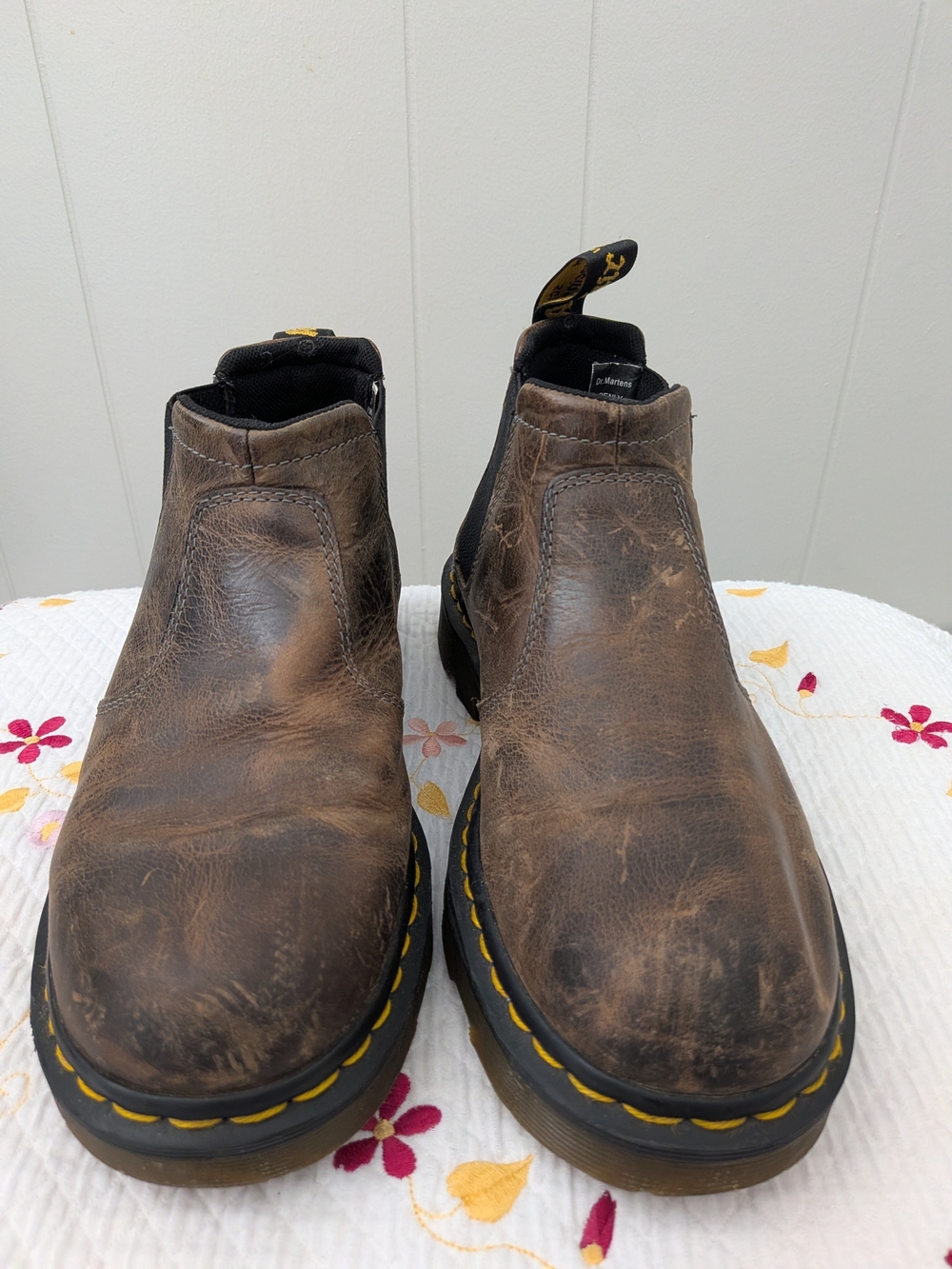 Dr. Martens Brown Leather Chelsea Boots Women's Size 9 • Men's Size 8